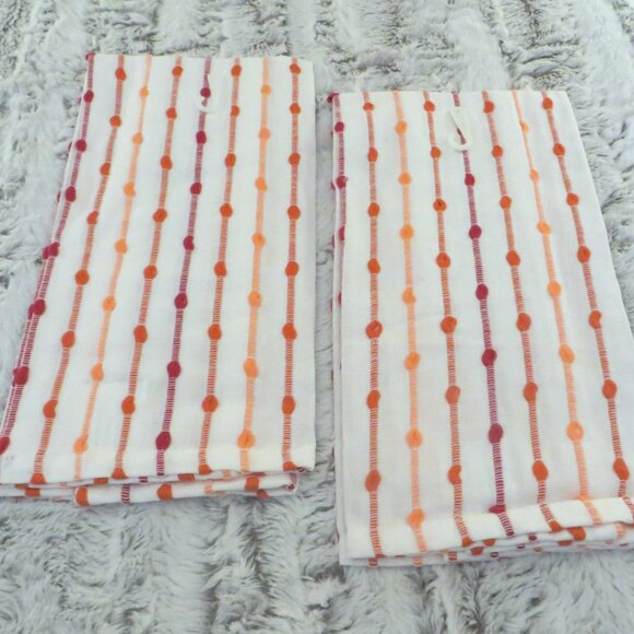 Multicolor Woven Boho Hand Towels Set Of 2 New - Picture 2 of 5